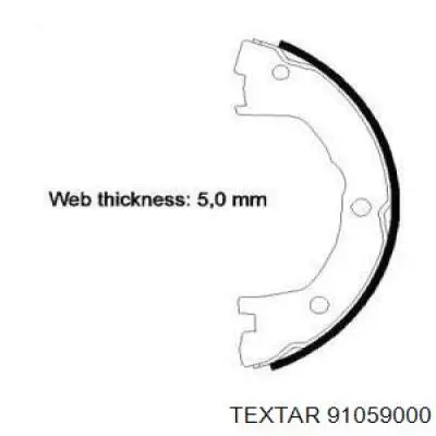 Задние барабанные колодки 91059000 Textar