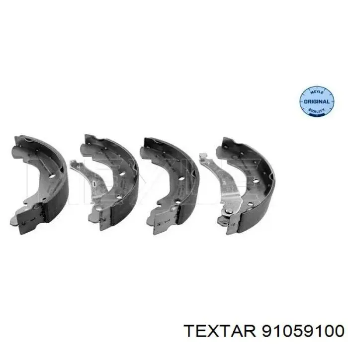 Купить 91059100 Textar Задние барабанные тормозные колодки