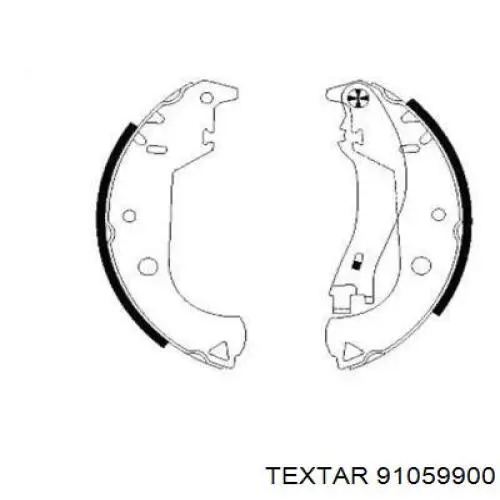 Задние барабанные колодки 91059900 Textar