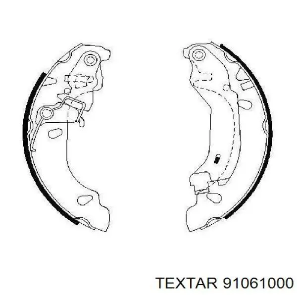 Тормоза рабочие задние ножные и тормозные барабаны Textar 91061000 цена, от 31.04 USD