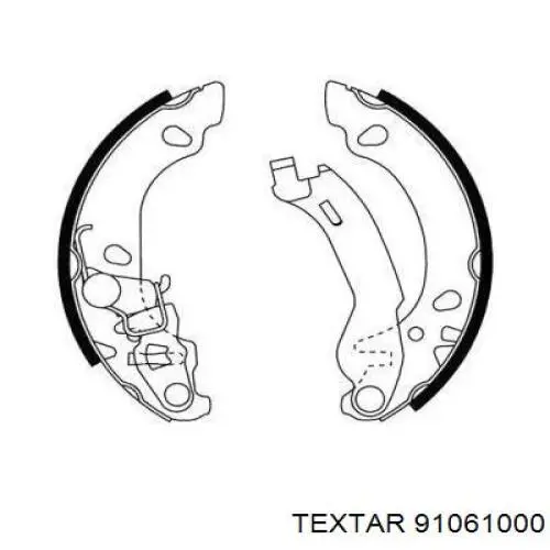 Задние барабанные колодки 91061000 Textar