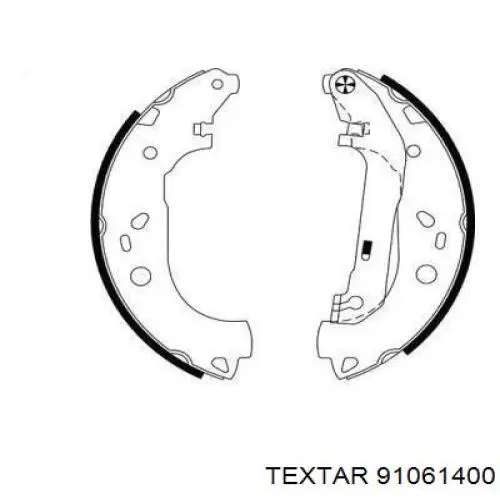 Задние барабанные колодки 91061400 Textar