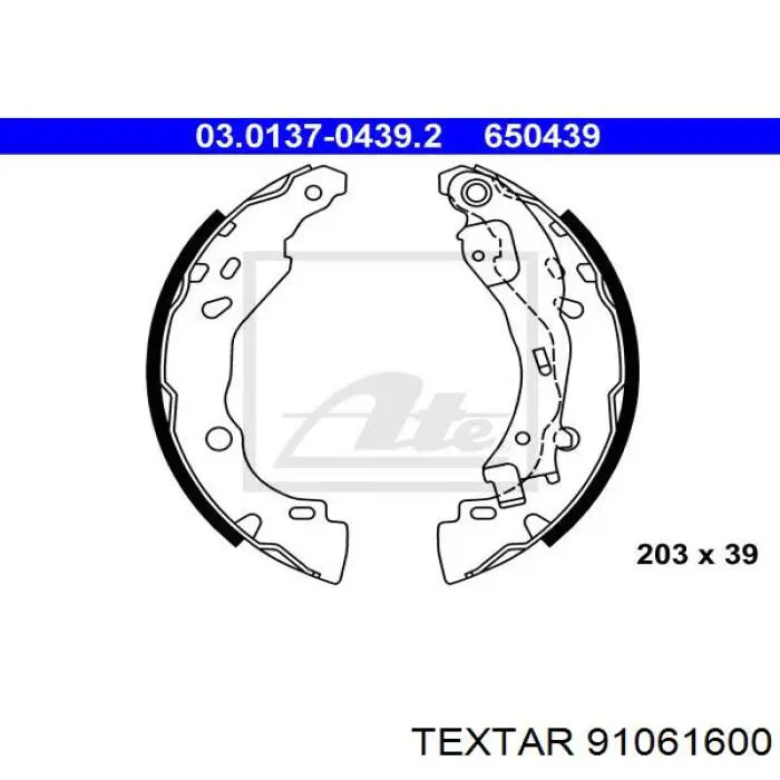 Барабанные колодки Textar 91061600