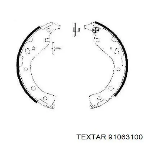 Задние барабанные колодки 91063100 Textar