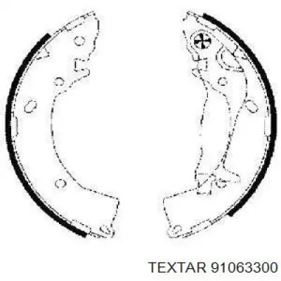 Задние барабанные колодки 91063300 Textar