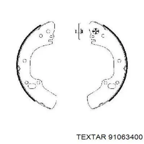 Задние барабанные колодки 91063400 Textar