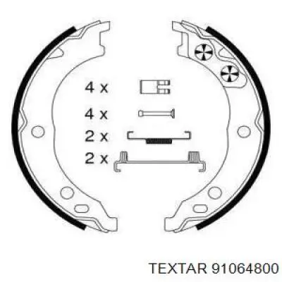 Колодки ручника 91064800 Textar