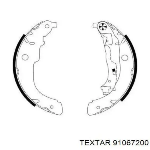 Задние барабанные колодки 91067200 Textar