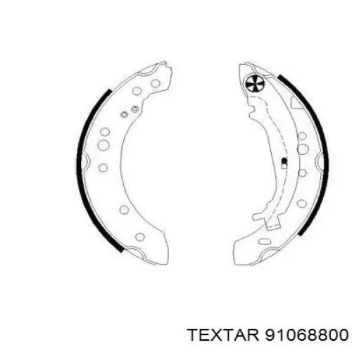 91068800 Textar колодки тормозные задние барабанные