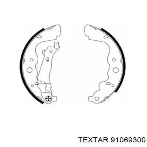 Задние барабанные колодки 91069300 Textar