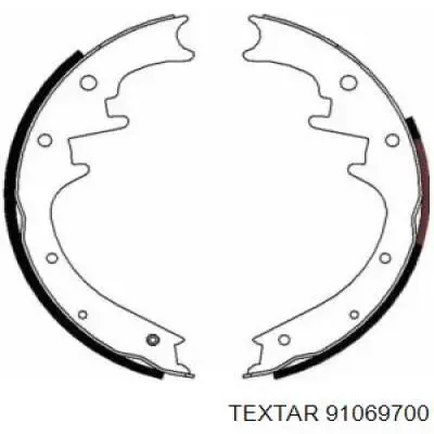 Задние барабанные колодки 91069700 Textar