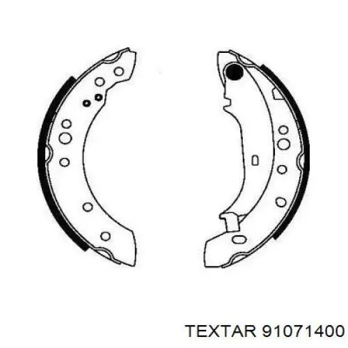 Задние барабанные колодки 91071400 Textar