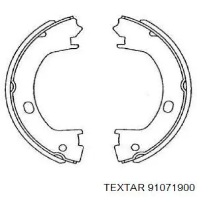 Колодки ручника 91071900 Textar