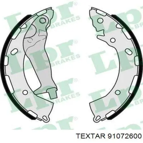 Задние барабанные колодки 91072600 Textar
