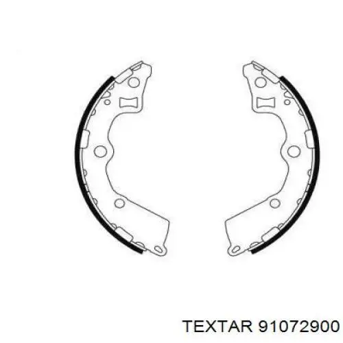 Задние барабанные колодки 91072900 Textar