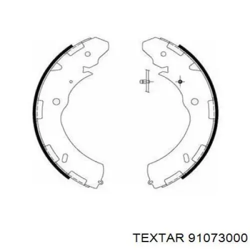 Задние барабанные колодки 91073000 Textar