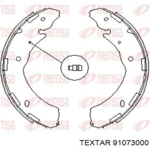 Купить 91073000 Textar Задние барабанные тормозные колодки