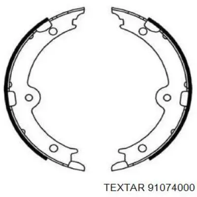 Колодки ручника 91074000 Textar