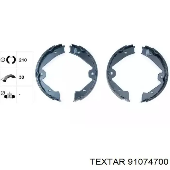 Тормозные колодки стояночного тормоза Textar 91074700 цена, от 41.16 USD