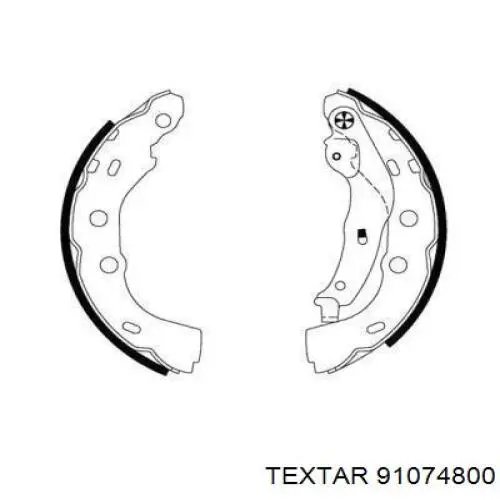 Задние барабанные колодки 91074800 Textar