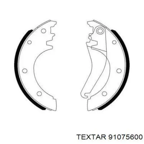 Задние барабанные колодки 91075600 Textar