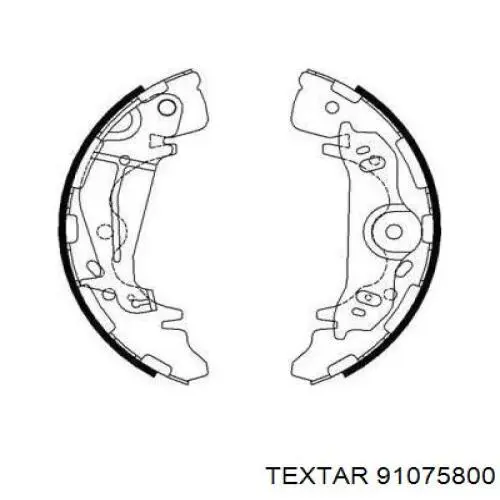 Задние барабанные колодки 91075800 Textar