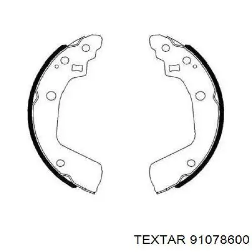 Задние барабанные колодки 91078600 Textar