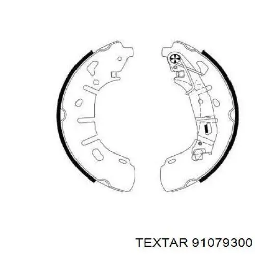 Задние барабанные колодки 91079300 Textar