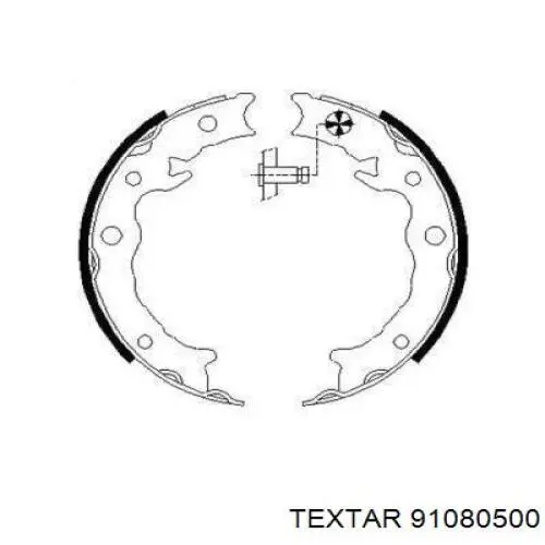 91080500 Textar sapatas do freio de estacionamento