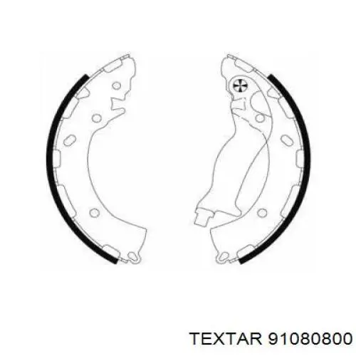 Задние барабанные колодки 91080800 Textar