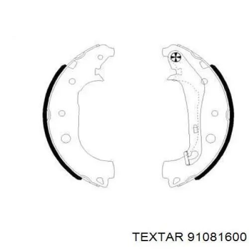 Колодки ручника 91081600 Textar