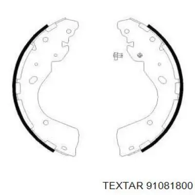 Задние барабанные колодки 91081800 Textar