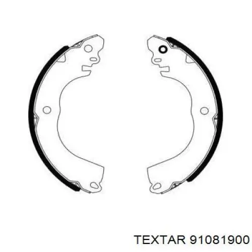 Задние барабанные колодки 91081900 Textar