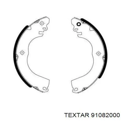 91082000 Textar sapatas do freio traseiras de tambor