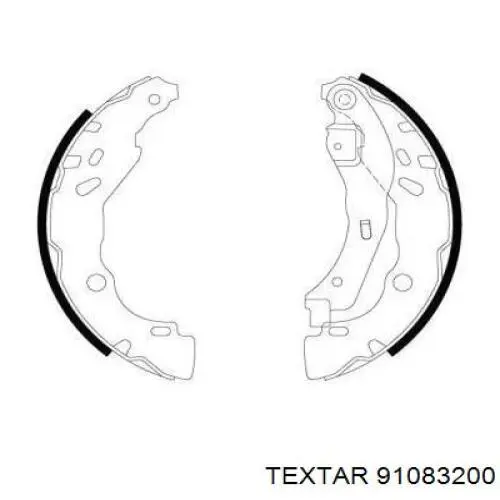 Задние барабанные колодки 91083200 Textar