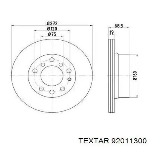 34 21 1 108 132 BMW disco do freio traseiro