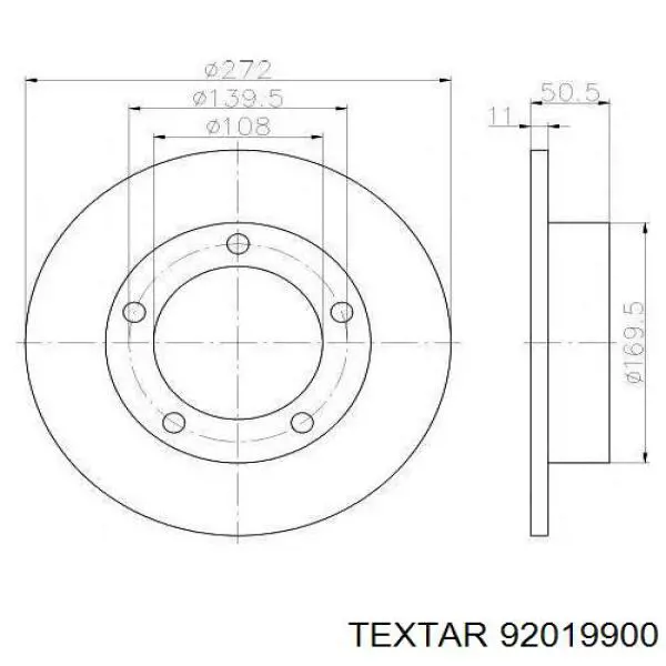 Тормоз дисковый передний Textar 92019900 цена, от 23.29 USD