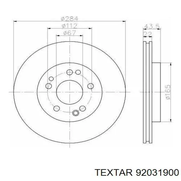 Купить 92031900 Textar Ротор тормозной