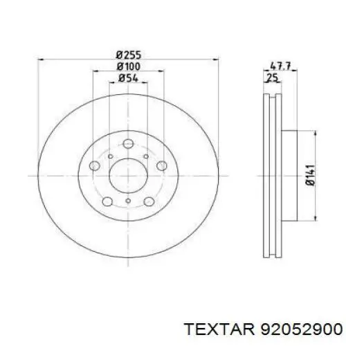 Передние тормозные диски 92052900 Textar