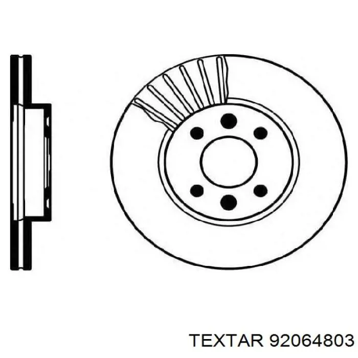 Тормоз дисковый передний Textar 92064803 цена, от 33.64 USD