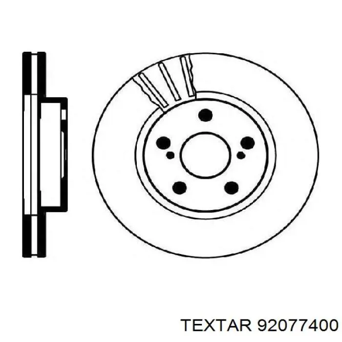 Тормоз дисковый передний Textar 92077400 цена, от 33.47 USD