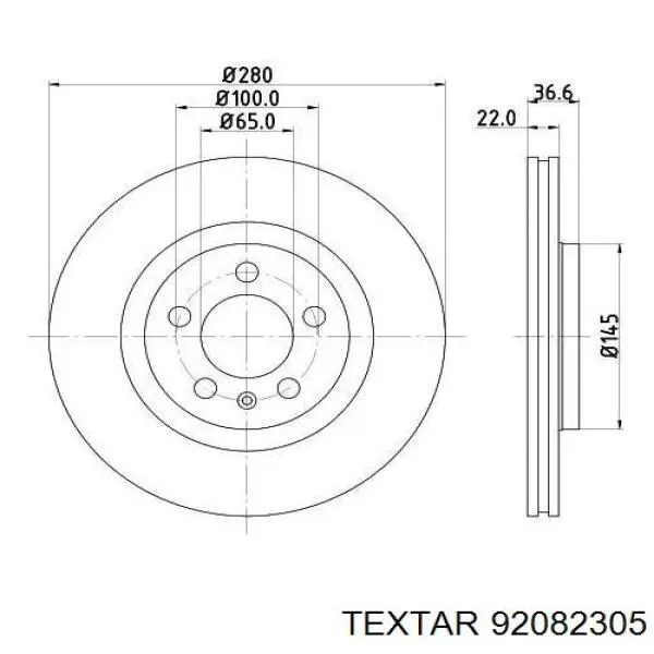 Купить 92082305 Textar Ротор тормозной