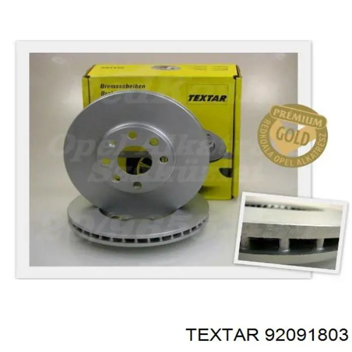Передний тормозной диск Textar 92091803
