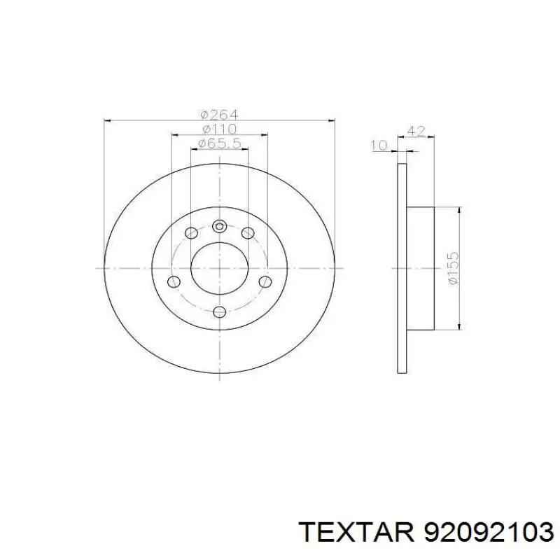 Compre 92092103 Textar Disco do freio traseiro