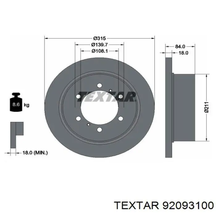 92093100 Textar тормозные диски