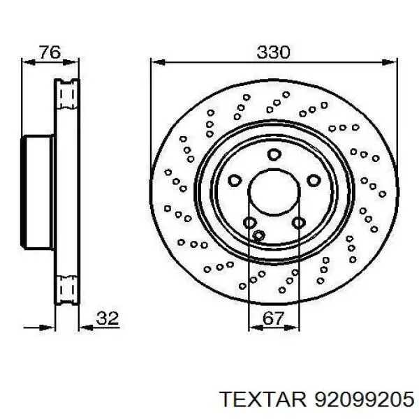 Тормоз дисковый передний Textar 92099205 цена, от 87.14 USD