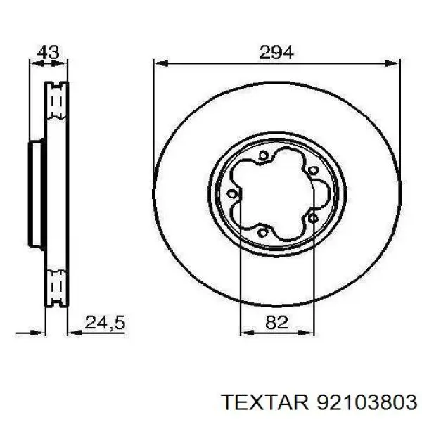 Купить 92103803 Textar Ротор тормозной