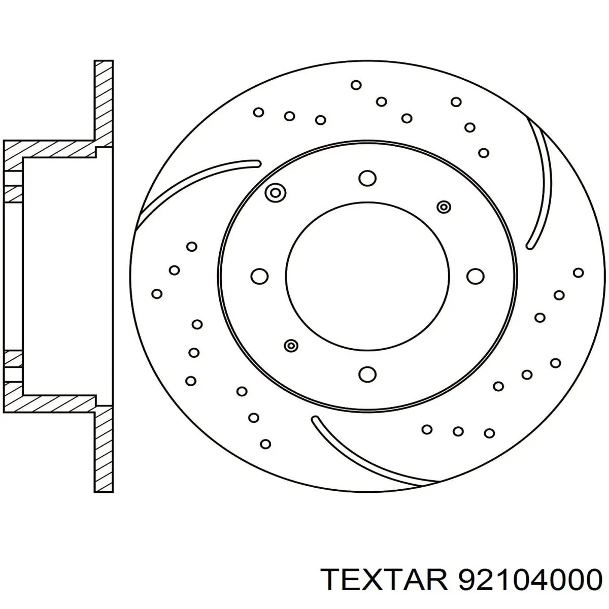 Купить 92104000 Textar Диск тормозной задний