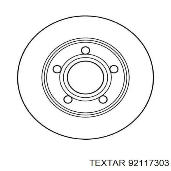 Задний дисковый тормоз Textar 92117303