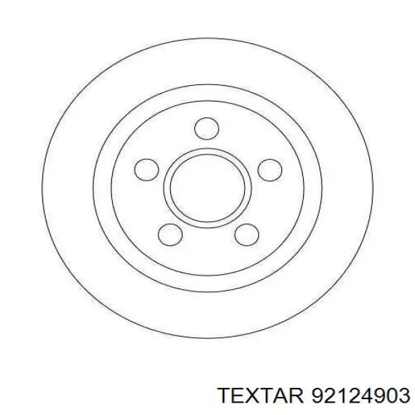 Купить 92124903 Textar Диск тормозной задний